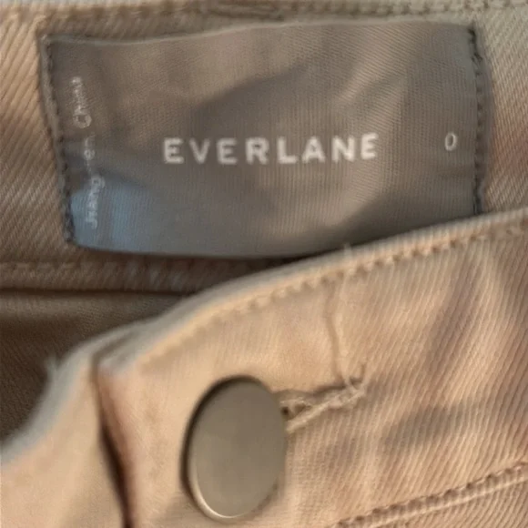 NEW EVERLANE The Straight-Leg Pant in Sandstone High Rise Ankle Crop Size 0 - Picture 9 of 12